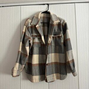 Women's Flannel Button Up Shirt Jacket | Size Small